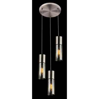 Globo Annika Suspension Cluster, abat-jour en verre nickel mat, 3 ...