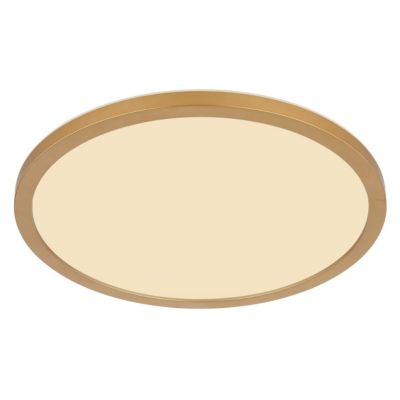 Globo Sapana Plafonnier rond 30 cm couleur laiton mat IP44 LED 3000 K