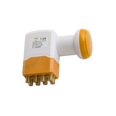 LNB Octo Tête Universelle 0,1 dB Gain 65 dB Full HD 3D Ultra HD 4K Gold