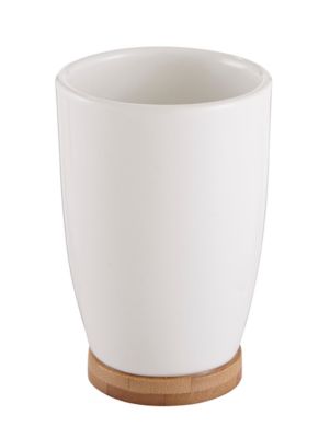Gobelet Cervia blanc et bambou GoodHome