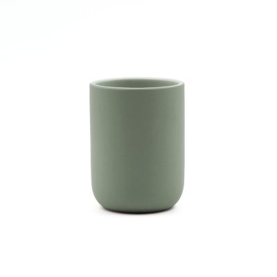 Gobelet de salle de bain en céramique Vert, H. 10.5 cm, BERKELEY