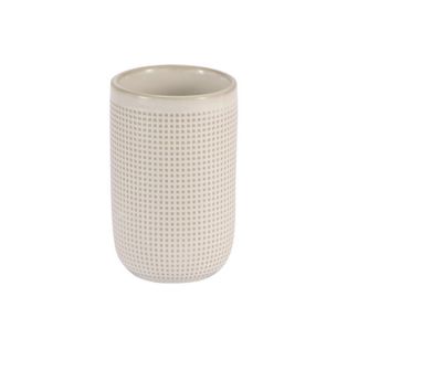 Gobelet de salle de bains beige, Future Home Quadrille