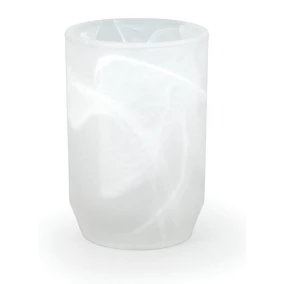 Gobelet de salle de bains en verre de quartz, blanc, Spirella Madison