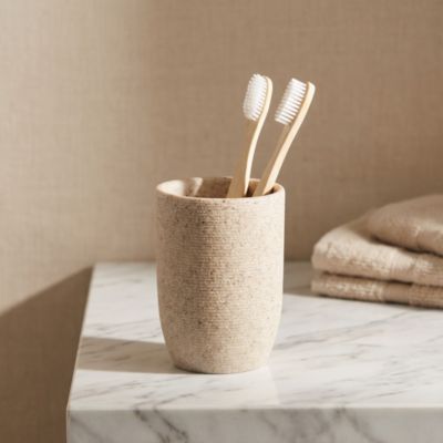 Gobelet GoodHome Balka en polyrésine effet sablé Ø7,5 x H.10,5 cm