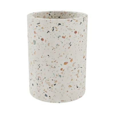 Gobelet GoodHome Elland en béton et polyrésine coloris terrazzo Ø8 x H.11 cm