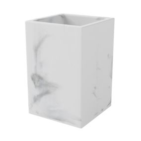 Gobelet GoodHome Elland en polyrésine coloris marbre Ø7,2 x H.10,5 cm