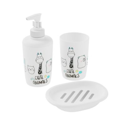 Gobelet GoodHome Kids en polystyrène coloris blanc Ø7 x H.10 cm