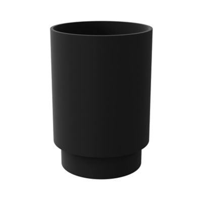Gobelet Salle De Bain Smart - Bambou Et Polystyrène, Diamètre 7,2 X 10,5 Cm, Noir