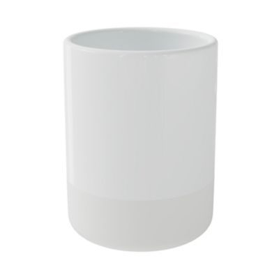 Gobelet GoodHome Koros en céramique coloris blanc Ø8 x H.10,5 cm