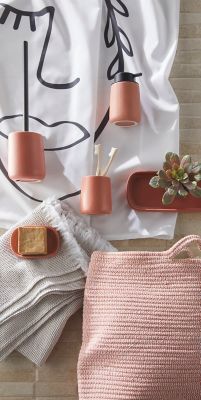 Gobelet MSV Spirella Maonie en céramique coloris terracotta Ø8,5 x H.10 cm