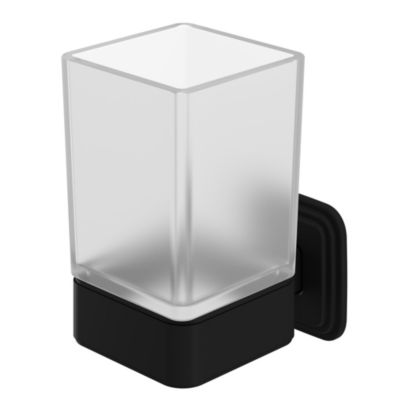 Gobelet mural en acier inoxydable noir Teesta GoodHome