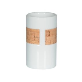 Gobelet Porcelaine TUBE NATURE Blanc  Beige Spirella