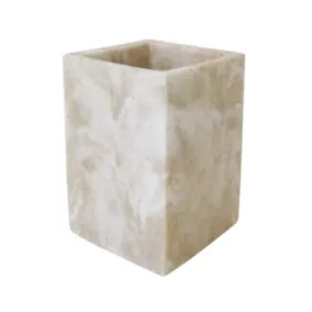 Gobelet pour salle de bains en polyrésine, effet pierre, Goodhome Cenia