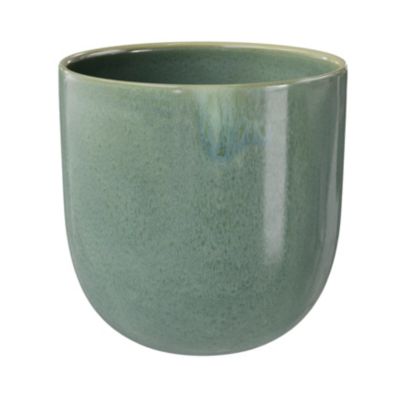 Gobelet salle de bains vert en céramique Ø9 x H.9,2 cm, GoodHome Boann