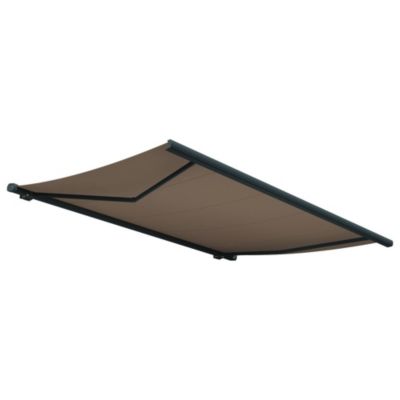 GOLD - Store banne coffre (Motorisé à télécommande + manœuvre de secours + LED - Taupe - Gris RAL7016ST  - 6m x 3.50m)
