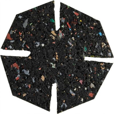 Gomme Acoustique - carton de 100 pièces pneu recyclé JOUPLAST pour dalle -