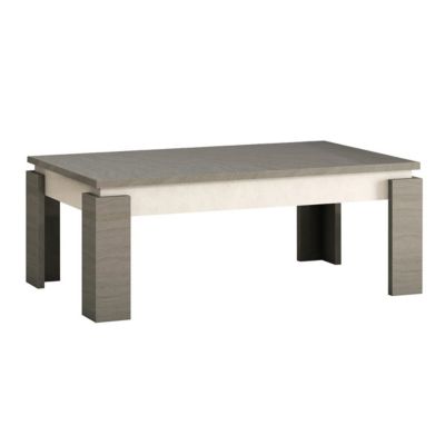 GONDOR - Table Basse Décor Bois Gris Veiné et Beige