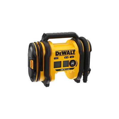 Gonfleur Pneus Sans Fil DeWalt 18V (sans Batterie) - 120 PSI Max - Manomètre Numérique - Portable Avec Lumière LED - Pour Voiture, Vélo, Ballons - 11