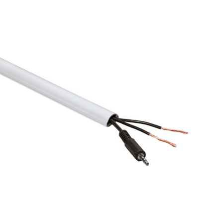Goulotte décorative demi-ronde blanche auto-adhésive D-Line 16 x 8 mm, 1 m