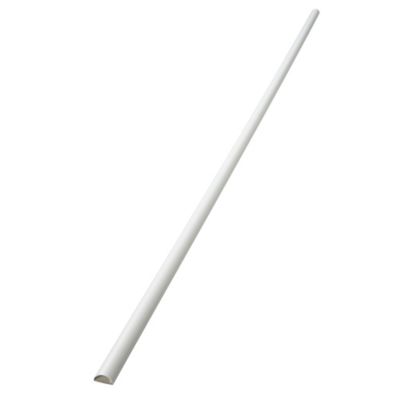 Goulotte décorative demi-ronde blanche auto-adhésive D-Line 16 x 8 mm, 1 m
