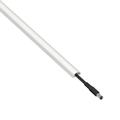 Goulotte décorative demi-ronde blanche auto-adhésive D-Line 16 x 8 mm, 1 m