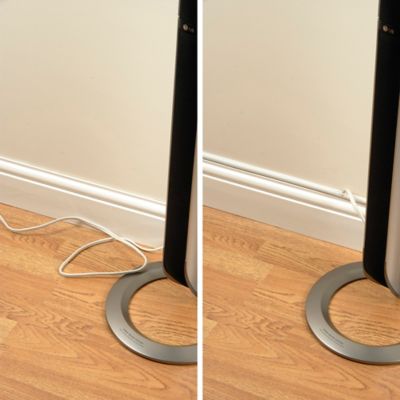 Goulotte décorative demi-ronde blanche auto-adhésive D-Line 16 x 8 mm, 1 m