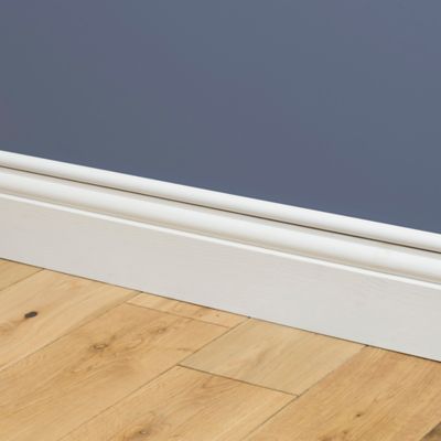 Goulotte décorative demi-ronde blanche auto-adhésive D-Line 16 x 8 mm, 1 m