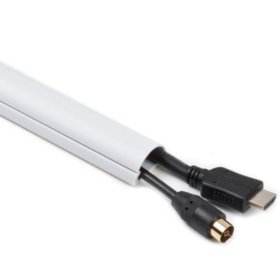 Goulotte décorative demi-ronde blanche auto-adhésive D-Line 30 x 15 mm, 1 m