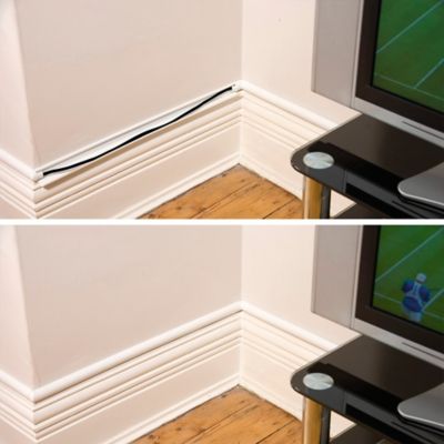 Goulotte décorative demi-ronde blanche auto-adhésive D-Line 30 x 15 mm, 1 m
