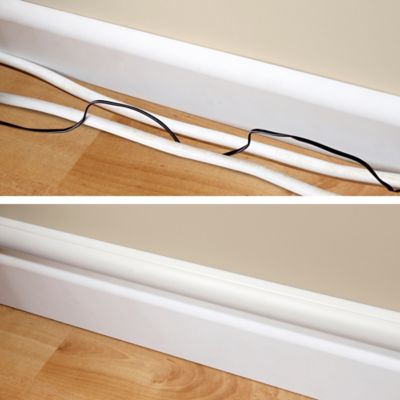 Goulotte décorative demi-ronde blanche auto-adhésive D-Line 30 x 15 mm, 1 m