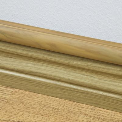 Goulotte décorative demi-ronde effet chêne auto-adhésive D-Line 30x15mm, 2m