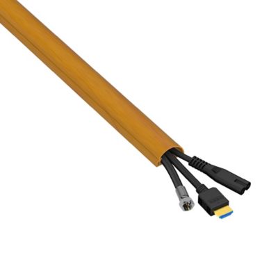 Goulotte décorative demi-ronde effet chêne auto-adhésive D-Line 30x15mm, 2m