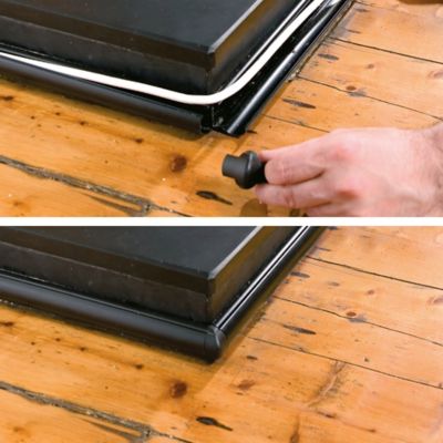 Goulotte décorative demi-ronde noire auto-adhésive D-Line 30 x 15 mm, 1 m