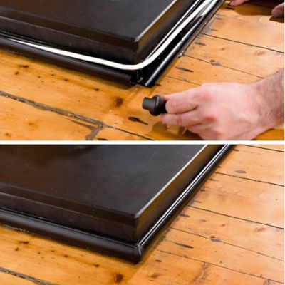 Goulotte décorative demi-ronde noire auto-adhésive D-Line 30 x 15 mm, 1 m