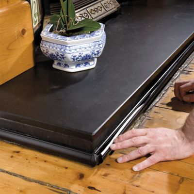 Goulotte décorative demi-ronde noire auto-adhésive D-Line 30x15mm, 2m