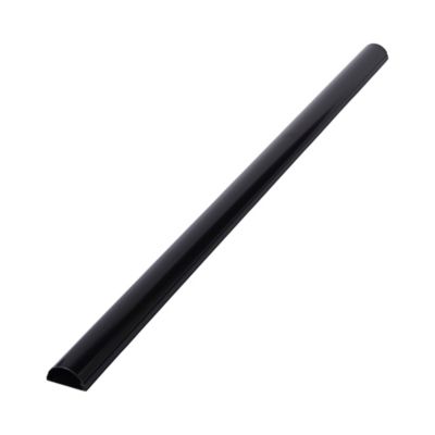 Goulotte décorative demi-ronde noire auto-adhésive D-Line 50 x 25 mm, 1 m
