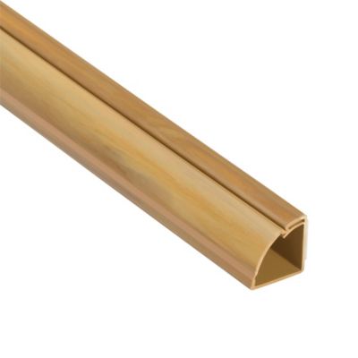 Goulotte décorative quart de cercle effet chêne auto-adhésive D-Line 22x22mm, 2m