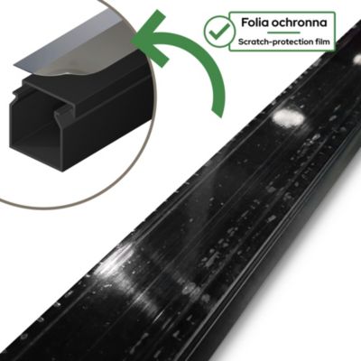 Goulotte électrique PVC 15x10 mm 2 m anthracite EDO