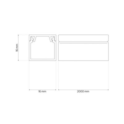 Goulotte électrique PVC 16x16 mm 2 m anthracite EDO