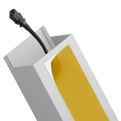 Goulotte électrique PVC autoadhésive 60x40 mm 2 m blanche EDO