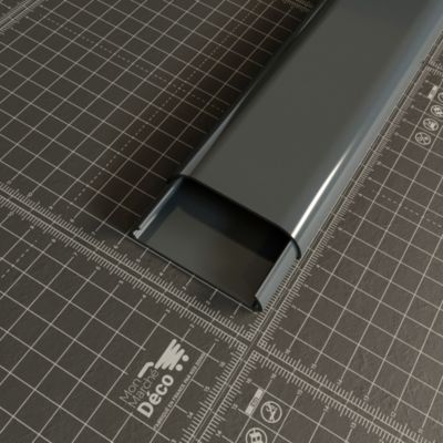 Goulotte TV Cache-Câble Adhésive Arrondie PVC - L. 1,20 m - Anthracite