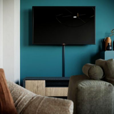 Goulotte TV Cache-Câble Adhésive Arrondie PVC - L. 1,20 m - Anthracite