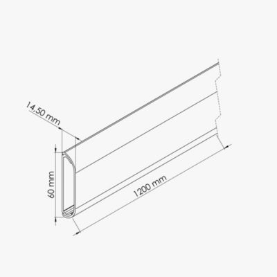 Goulotte TV Cache-Câble Adhésive Arrondie PVC - L. 1,20 m - Anthracite
