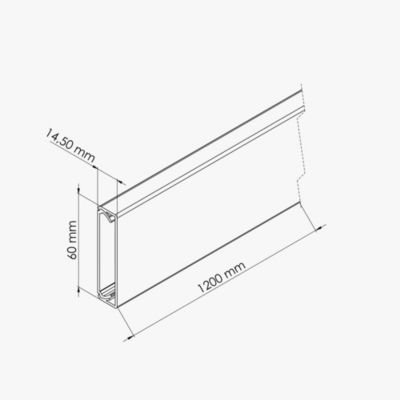 Goulotte TV Cache-Câble Adhésive Carrée PVC - L. 1,20 m - Anthracite