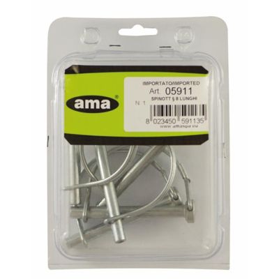 Goupille arceau diam 8 longue sous blister (5pcs)