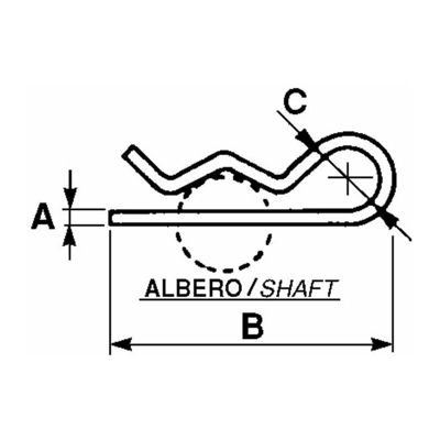 Goupille beta diam 4  (blister 10 pc)