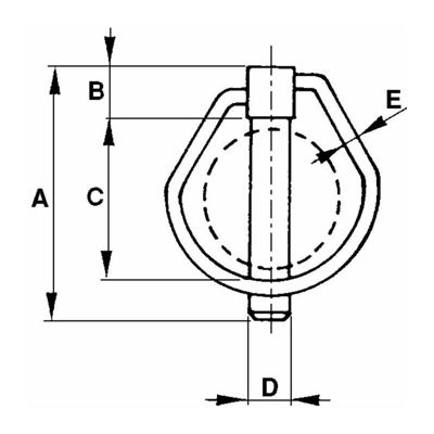 Goupille clips poire diam 8 sous blister (5 pièces)