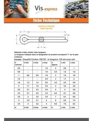 Goupille Fendue Acier zingué 4X63 - 1 pièce