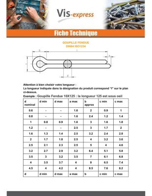 Goupille Fendue Inox A4 4X50 - 1 pièce