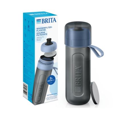 Brita Bouteille d'eau filtrante de qualité supérieure avec filtre, sans BPA, verre de mer, 768 ml
